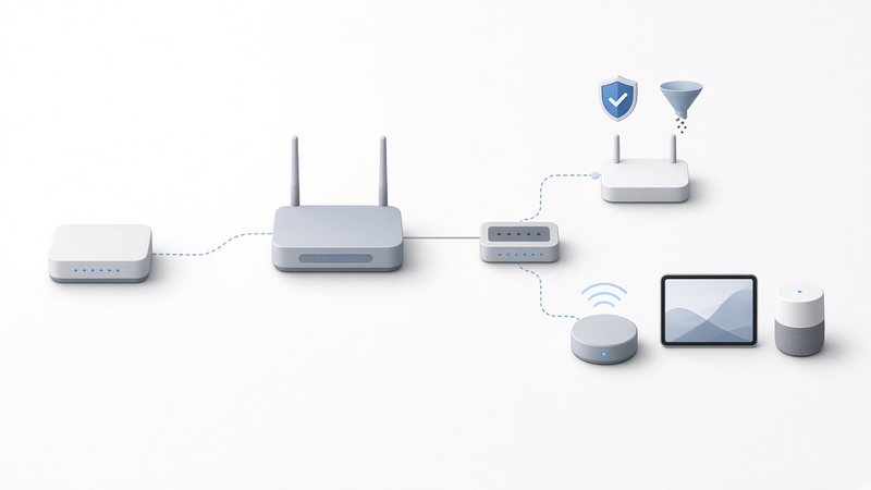 从旁路由另开 WiFi，到同网段分流